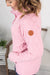 Michelle Mae Brand: Quilted Snap Button Pullover - Pink