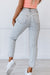 Kancan Brand: Harmony Pinstripe Mom Jeans