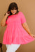 Tiered and True Tunic - Coral Pink or Bright Pink