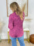 Mineral Washed Shacket in Magenta