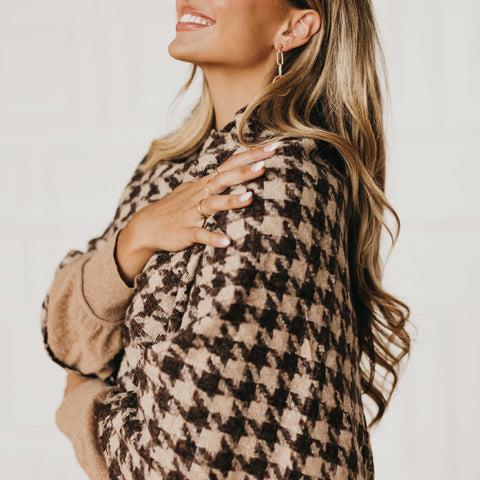 The Fairmont Houndstooth Shawl
