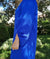 Balloon Statement Sleeve Dress in Royal Blue