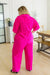 Pleated Pant Set in Hot Pink