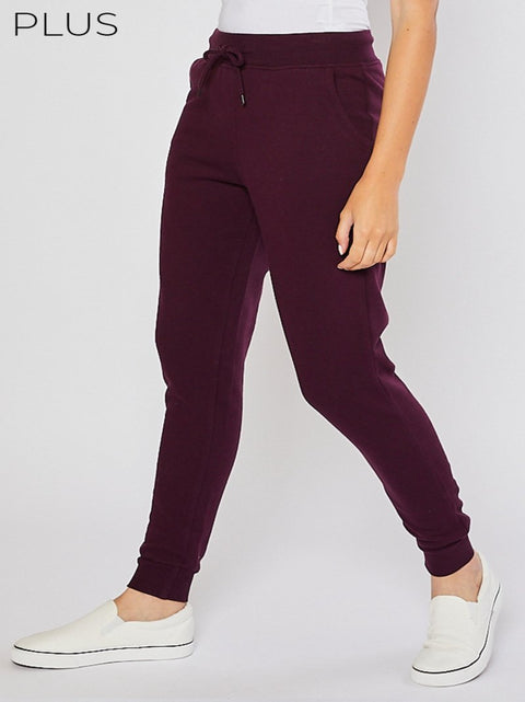 Plum French Terry Joggers