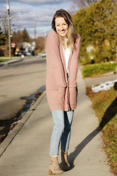 Fuzzy Knit Cardigan