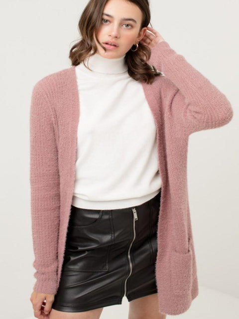 Fuzzy Knit Cardigan