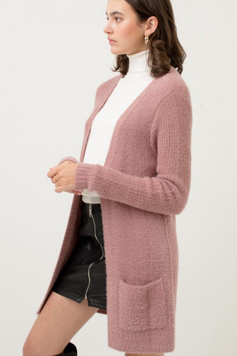 Fuzzy Knit Cardigan