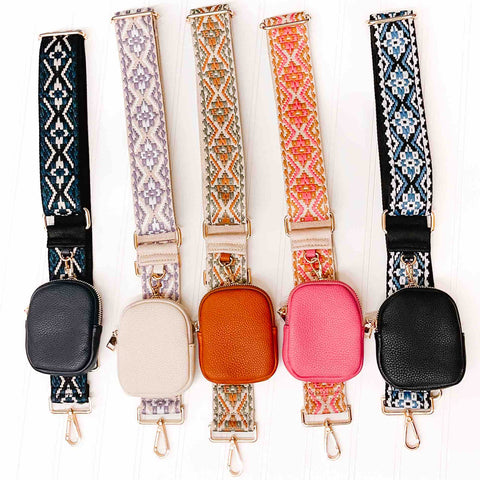 Level Up Pouch Strap - Available in black, navy, pink, cream and brown