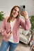 Michelle Mae Brand: Diamond Button Down Cardigan in Mauve - SOLD OUT
