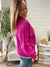 Michelle Mae Brand: Diamond Button Down Cardigan in Magenta - SOLD OUT